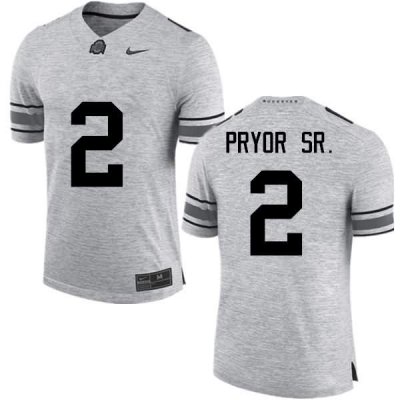 Men's Ohio State Buckeyes #2 Terrelle Pryor Sr. Gray Nike NCAA College Football Jersey Original XMS3444UN